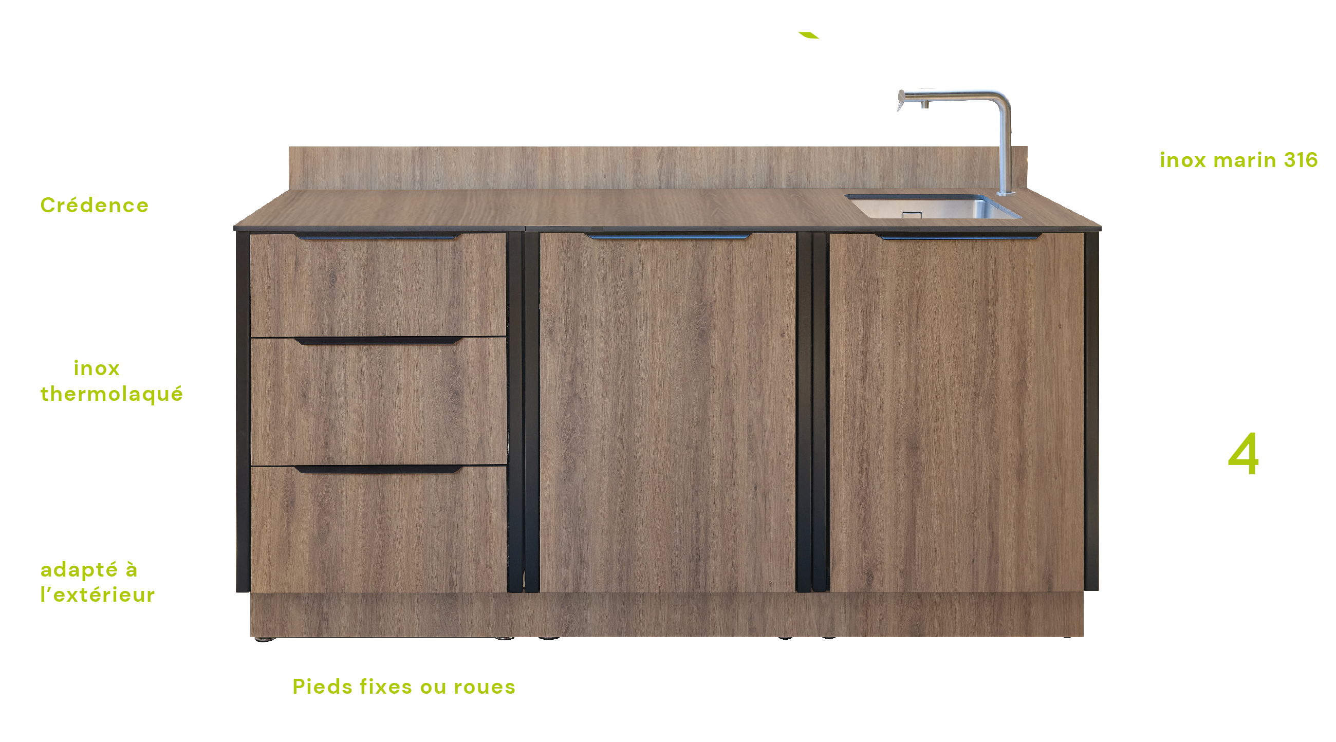 Schéma 2026 du modèle de cuisine Solstice par Leroux